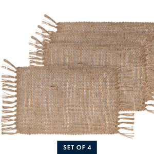 Set 4 Rowan Jute Placemats, a textile accessory designed for dining, kitchen or tabletop use