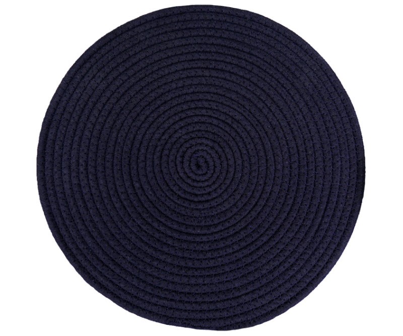 Hawkin Navy Cotton Round Placemat