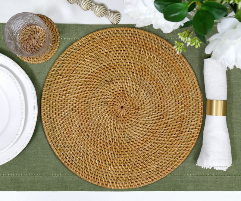 Newport Brown Rattan Placemat
