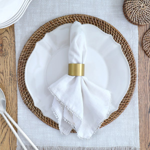 Newport Brown Rattan Placemat, a textile accessory designed for dining, kitchen or tabletop use