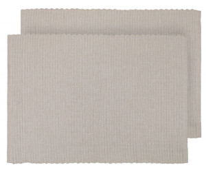 Set 4 Taupe Tallis Ribbed Placemats