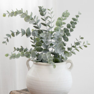 Allerton Silver Dollar Eucalyptus Potted Plant, a foliage accent designed to bring a natural element to an interior