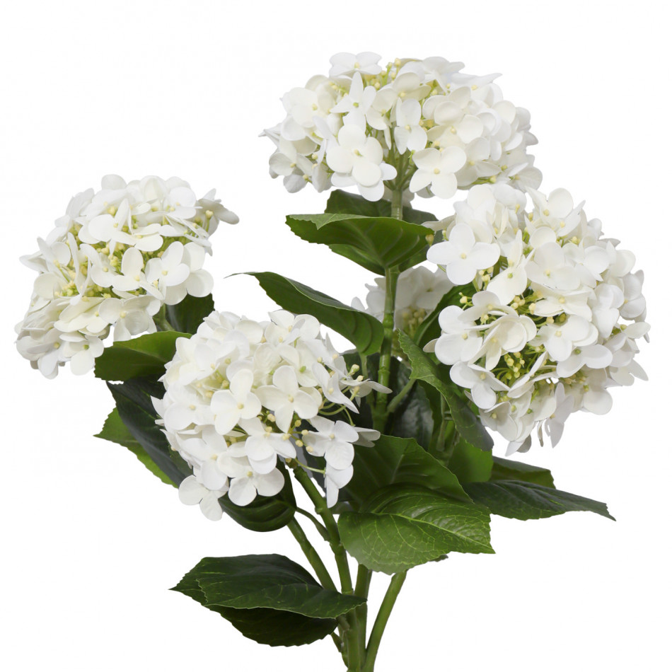 Alice White Hydrangea Artificial Plant in Pot, an artificial plant arranged for indoor display