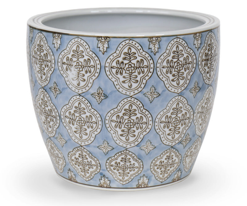 Large Carlisle Blue Planter