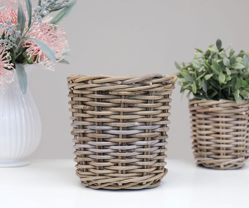Amalfi Cane Basket Planter Large