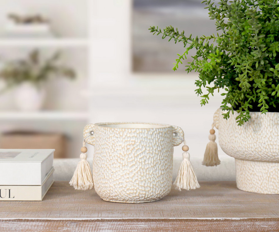 Small Marrakesh Tassel Plant Pot