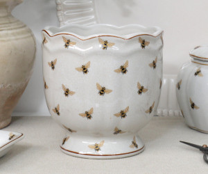 Jardin Gold Bees Plant Pot