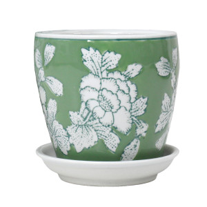 Extra Small Salisbury Green Plant Pot, a decorative container for displaying plants