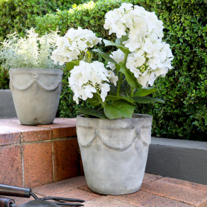 Alice White Hydrangea Artificial Plant in Pot, a foliage accent designed to bring a natural element to an interior