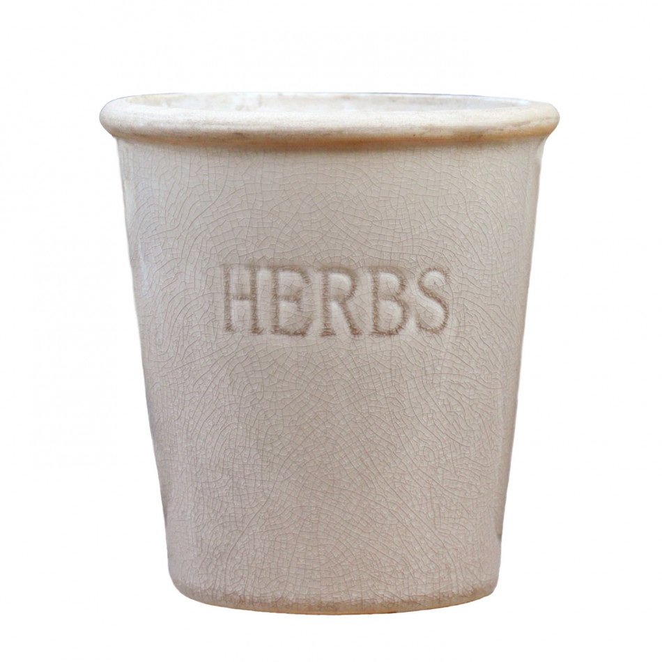 Large Dorset Taupe Herb Pot, shown as a standalone product for clear identification