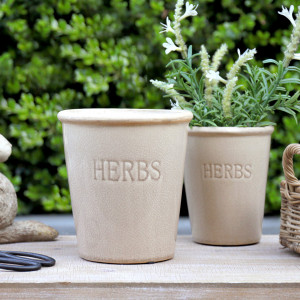 Large Dorset Taupe Herb Pot, highlighting the product's distinctive form and defining design