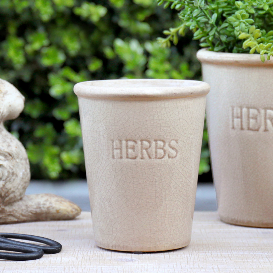 Small Dorset Taupe Herb Pot