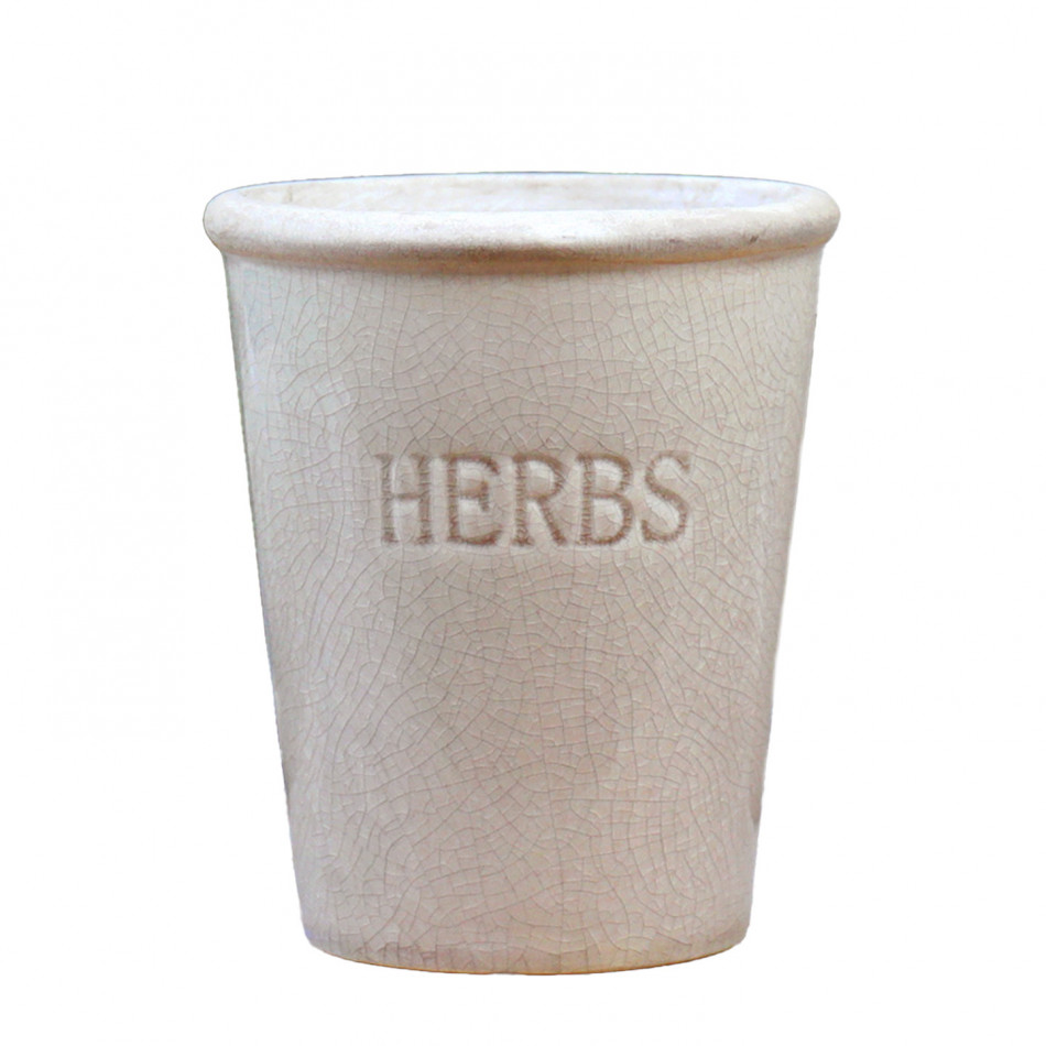 Small Dorset Taupe Herb Pot