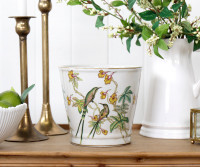 Medium Emerald Hummingbird Planter Pot