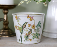 Small Emerald Hummingbird Planter Pot