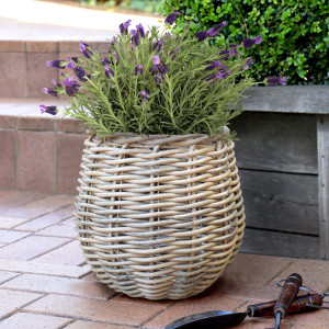 Small Carlotta Polyrattan Basket, a practical basket for household storage or display