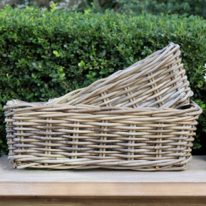 Large Amalfi Rectangle Rattan Planter Basket, a plant display piece suited to adding greenery to a styled space