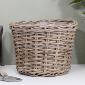Large Amalfi Rattan Planter Basket