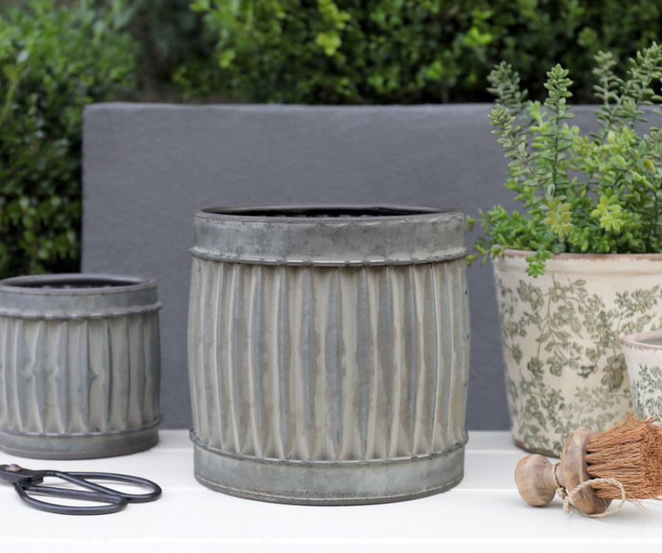 Large Chandler Vintage Metal Planter