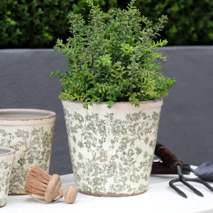 Large Hayward Green Floral Planter, designed as a decorative container for a favourite plant