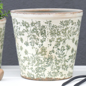 Large Hayward Green Floral Planter, decorative planter or flower display