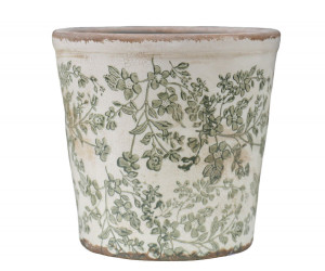 Medium Hayward Green Floral Planter