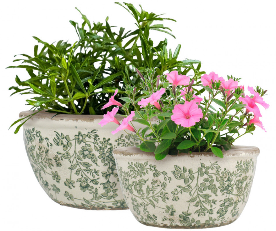 Large Hayward Green Shallow Planter