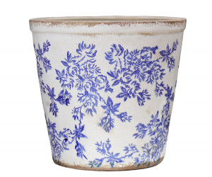 Large Arden Blue Floral Planter