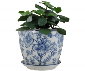 Large Blue Clematis Planter Pot