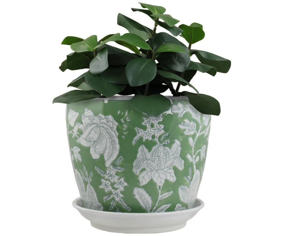 Large Florence Green Planter Pot