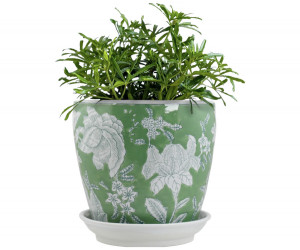Medium Florence Green Planter Pot