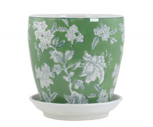 Small Florence Green Planter Pot