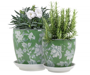 Extra Small Florence Green Planter Pot