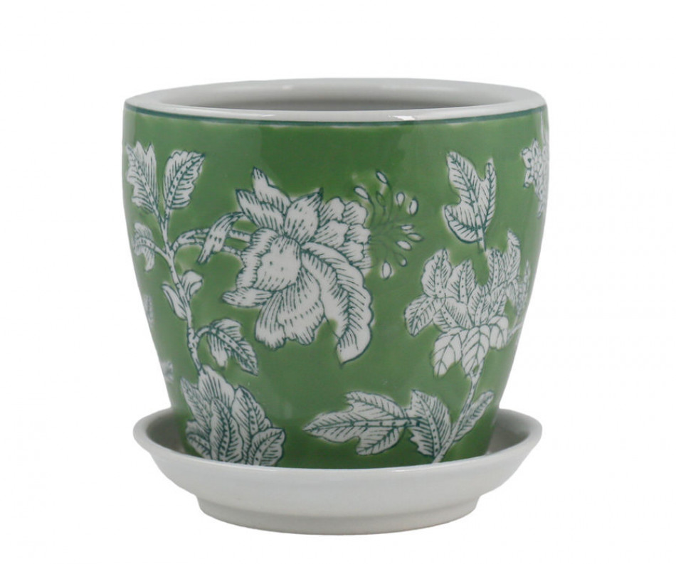 Extra Small Florence Green Planter Pot