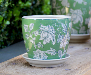 Extra Small Florence Green Planter Pot
