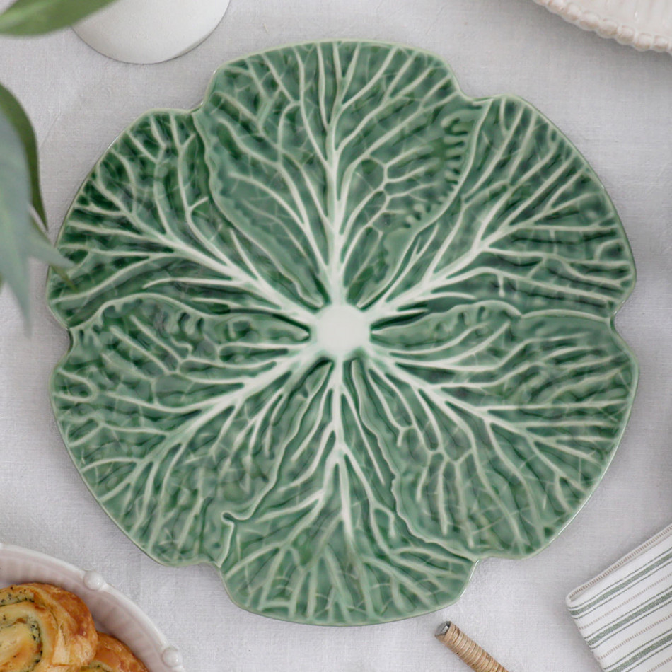 Savoy Cabbage Leaf Plate, decorative tableware