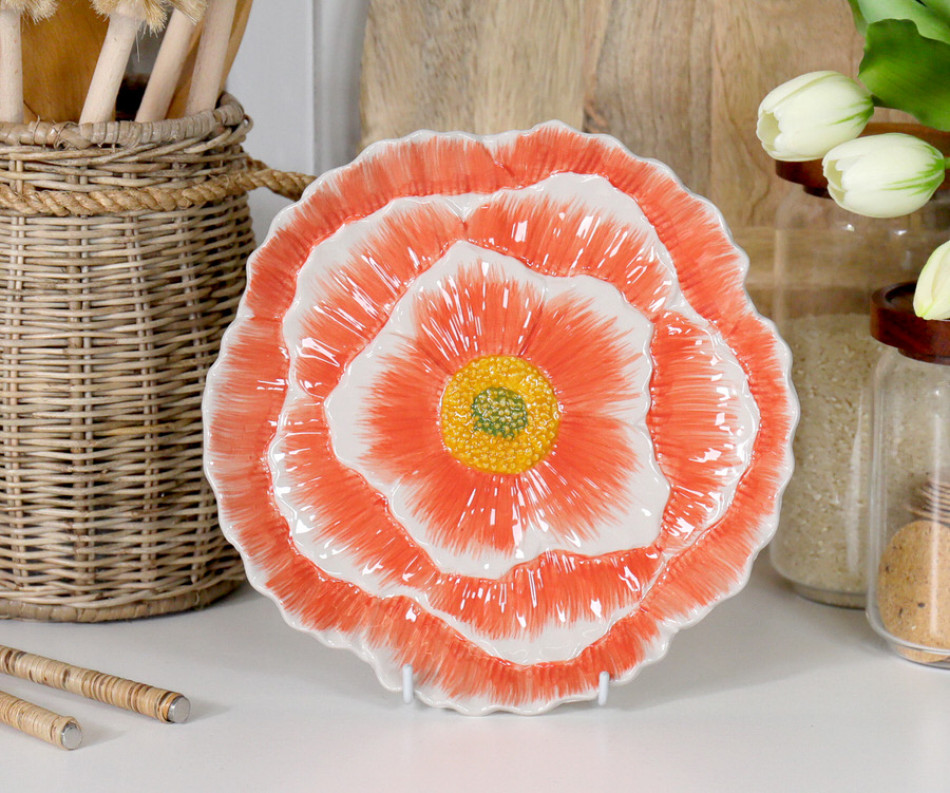 Jardin Flower Plate - Apricot