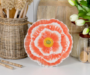 Jardin Flower Plate - Apricot