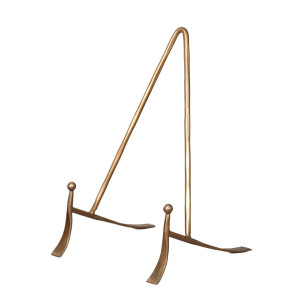 Large Gallery Gold Plate Stand, a tabletop piece suited to serving food or creating a decorative display