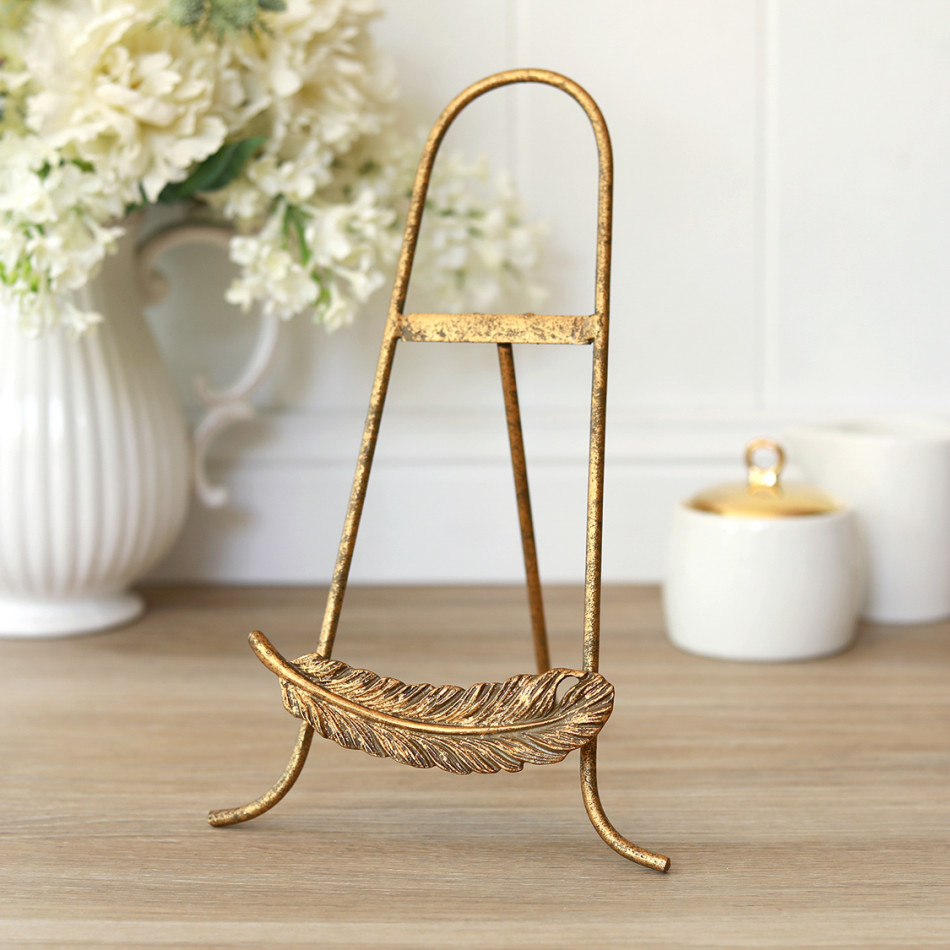 Golden Feather Plate Stand, decorative tableware