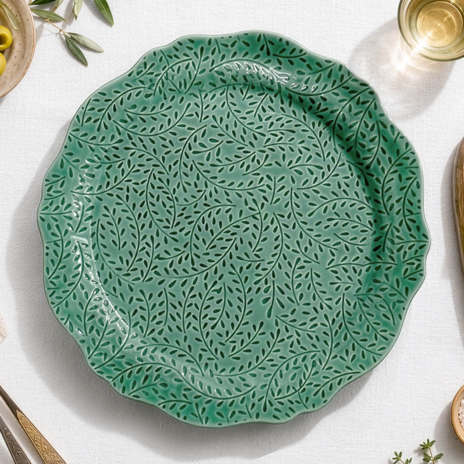 Thornbury Green Serving Platter, decorative tableware