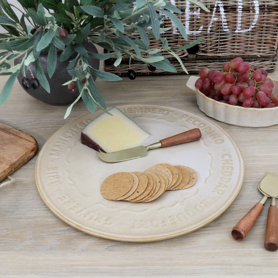 Bordeaux Cheese Platter - Sandstone, designed for practical dining use with an ornamental presentation