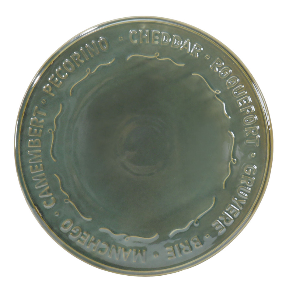 Bordeaux Cheese Platter - Olive Green, a tabletop piece for serving or decorative display