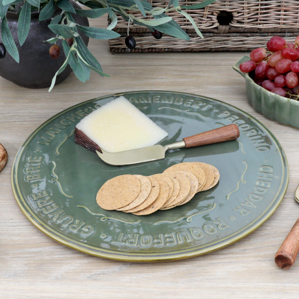 Bordeaux Cheese Platter - Olive Green, decorative tableware