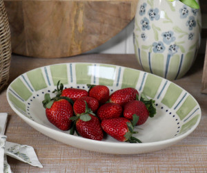 Oval Isobel Blue Floral Serving Dish