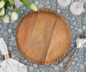 Castillo Round Wood Platter