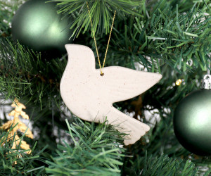 Porcelain Peace Dove Tree Decoration