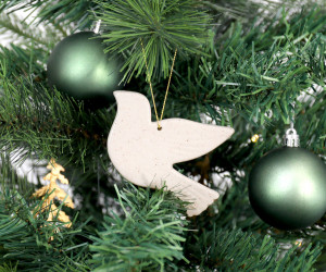 Porcelain Peace Dove Tree Decoration