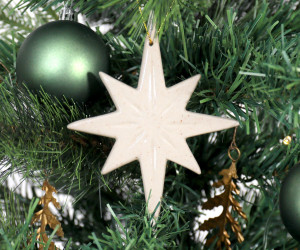 Porcelain Star of Peace Tree Decoration