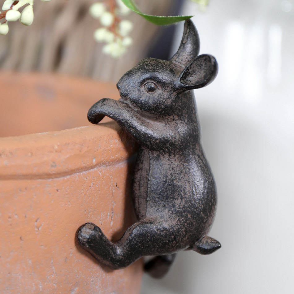Hazel the Rabbit Pot Hanger - Brown, wall-mounted storage and organisation piece